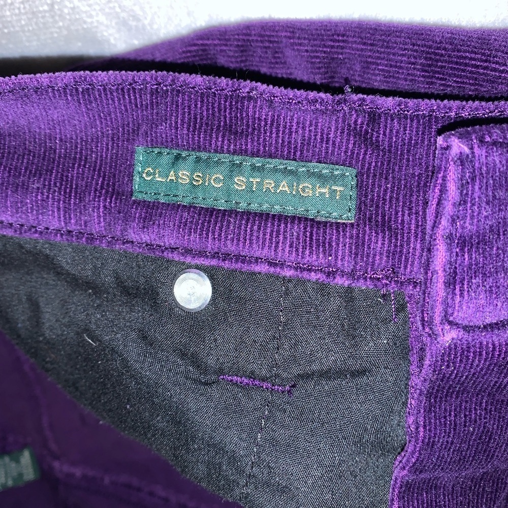 Lauren Ralph Lauren Deep Purple Straight Leg Pants size 6 - Picture 7 of 9